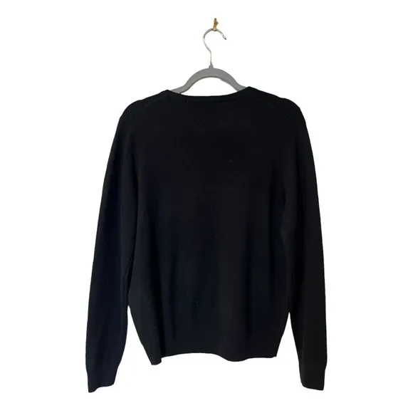 Tuckernuck Black Cashmere V-Neck Sweater (XL)