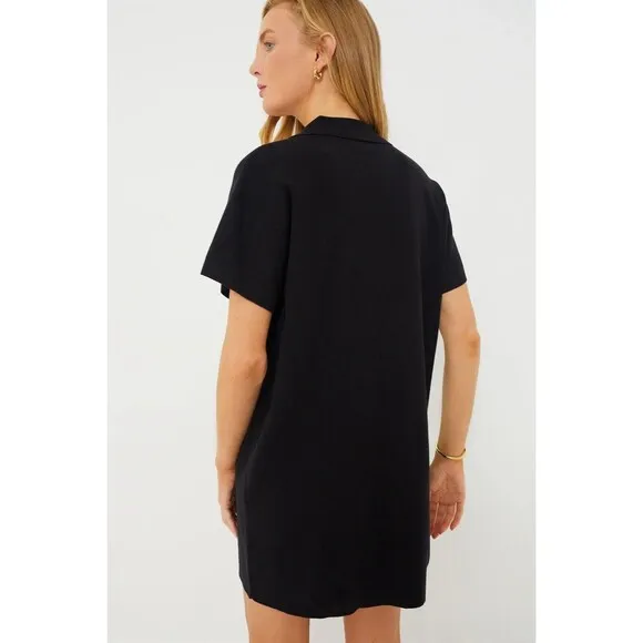 Tuckernuck Black Channing Polo Mini Shift Dress Collared sz S Women's NWT