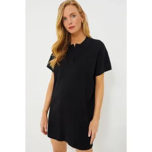 Tuckernuck Black Channing Polo Mini Shift Dress Collared sz S Women's NWT