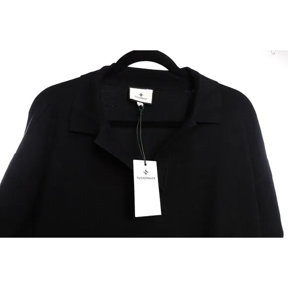 Tuckernuck Black Channing Polo Mini Shift Dress Collared sz S Women's NWT