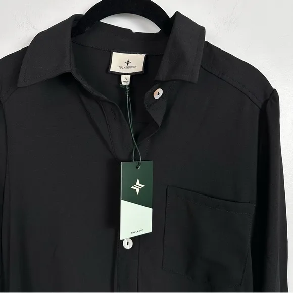 TUCKERNUCK Black Crepe Callahan Shirt Dress