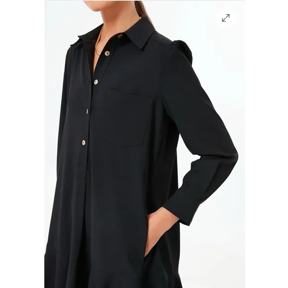 TUCKERNUCK Black Crepe Callahan Shirt Dress