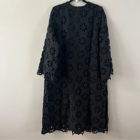 Tuckernuck Eyelet lace Hutton midi shift dress Ladies size xl Black
