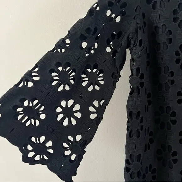 Tuckernuck Eyelet lace Hutton midi shift dress Ladies size xl Black