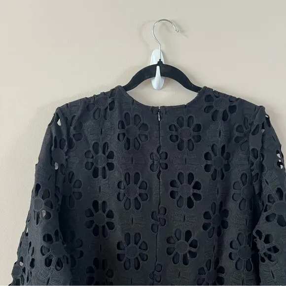 Tuckernuck Eyelet lace Hutton midi shift dress Ladies size xl Black