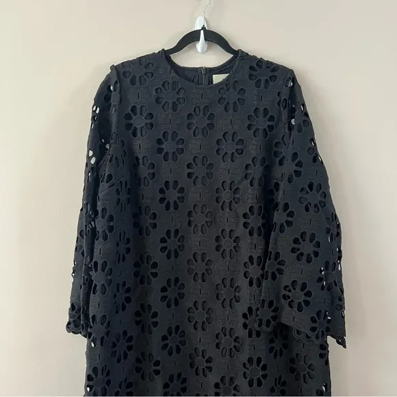 Tuckernuck Eyelet lace Hutton midi shift dress Ladies size xl Black
