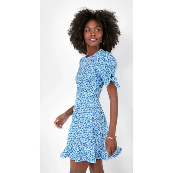 TUCKERNUCK HYACINTH HOUSE Blue Floral Dallas Mini Dress