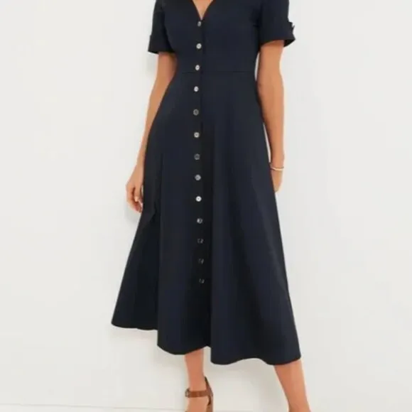 Tuckernuck Kate navy maxi dress