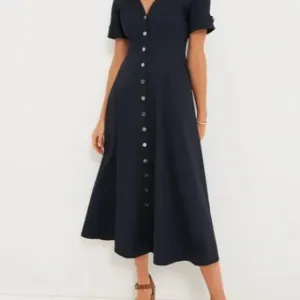Tuckernuck Kate navy maxi dress