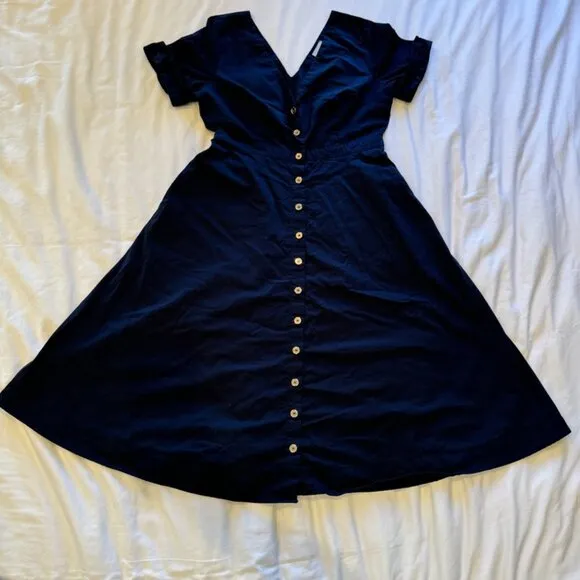 Tuckernuck Kate navy maxi dress
