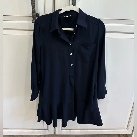 TUCKERNUCK Navy Crepe Callahan Shirt Dress