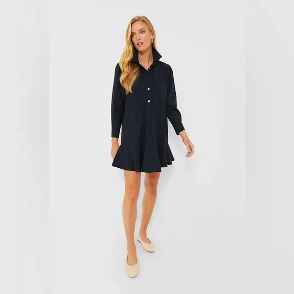 TUCKERNUCK Navy Crepe Callahan Shirt Dress