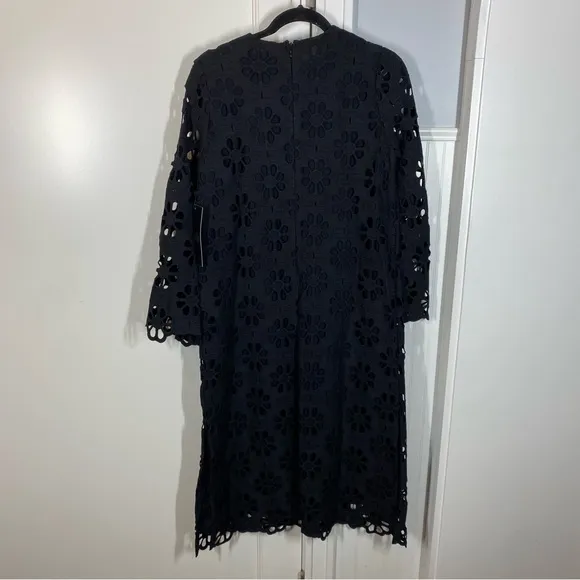 Tuckernuck Noir Eyelet Hutton Long Sleeve Cotton Formal Midi Dress Small NWT