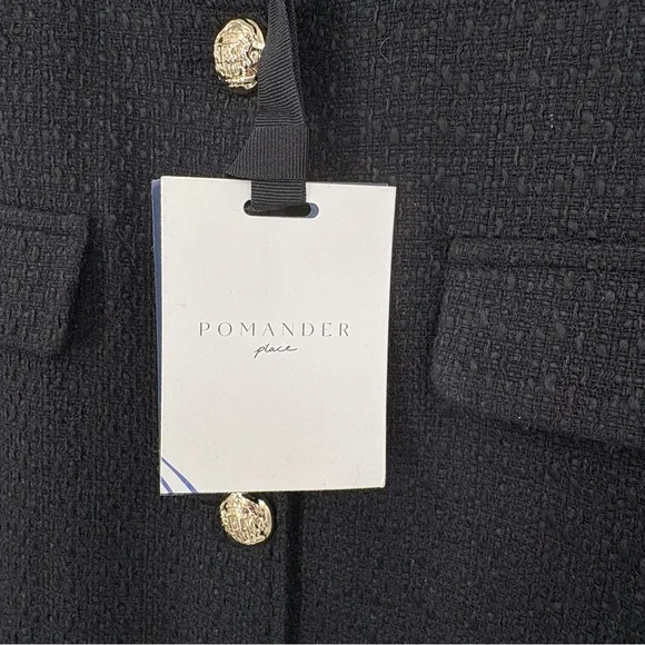 Tuckernuck Pomander Place Black Tweed Jennings Jacket Size XXXL