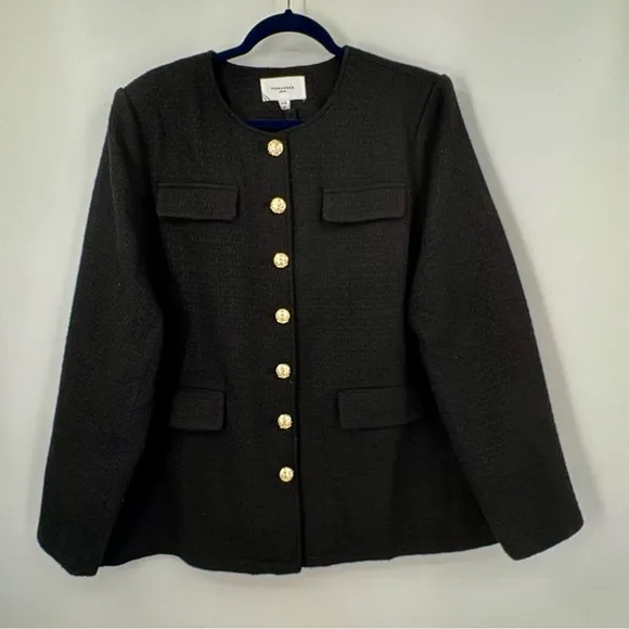 Tuckernuck Pomander Place Black Tweed Jennings Jacket Size XXXL