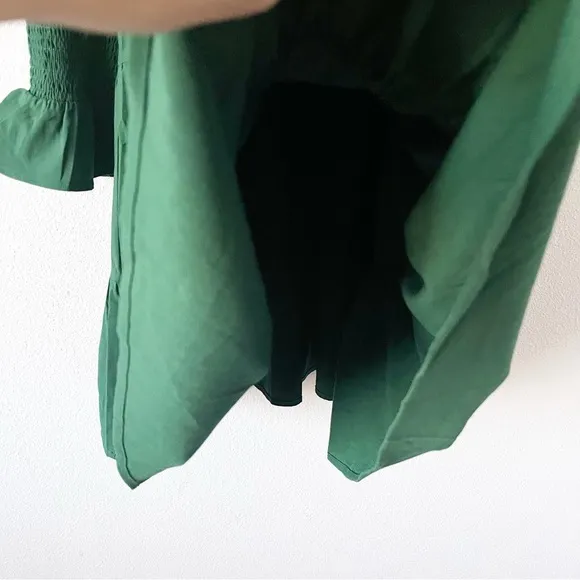 Tuckernuck Pomander Place Crepe Kenzo Dress in Hunter Green
