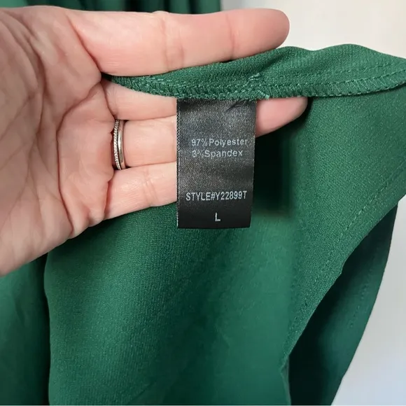 Tuckernuck Pomander Place Crepe Kenzo Dress in Hunter Green