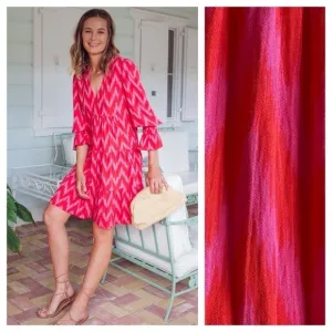 Tuckernuck Pomander Place Hot Pink Ikat Kenzo Dress