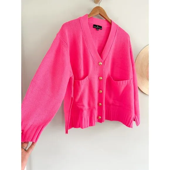 Tuckernuck | Pomander Place | Hot Pink Slone Cardigan | Sz XS