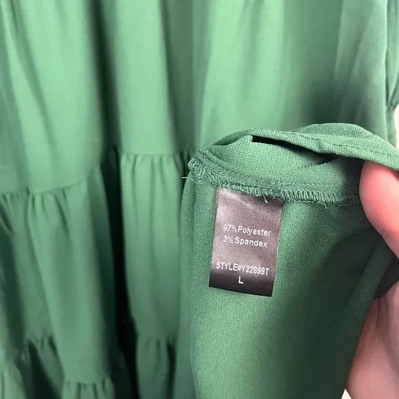 Tuckernuck POMANDER PLACE Hunter Green Crepe Kenzo Dress large