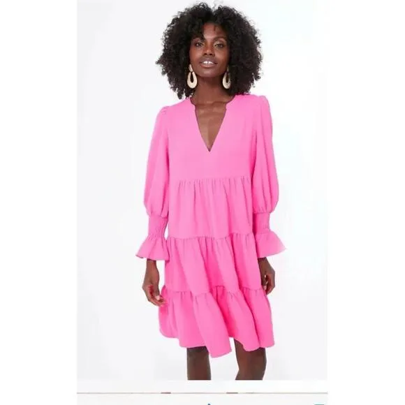 Tuckernuck Pomander Place PINK Crepe Kenzo Dress NWT Extra Small XS