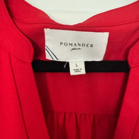Tuckernuck Pomander Place Red Crepe Kenzo Dress Size Large