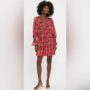 TUCKERNUCK   POMANDER PLACE Rose Chiffon Kenzo Dress | Large | NWT | Stunning