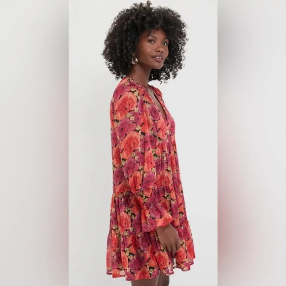 TUCKERNUCK   POMANDER PLACE Rose Chiffon Kenzo Dress | Large | NWT | Stunning