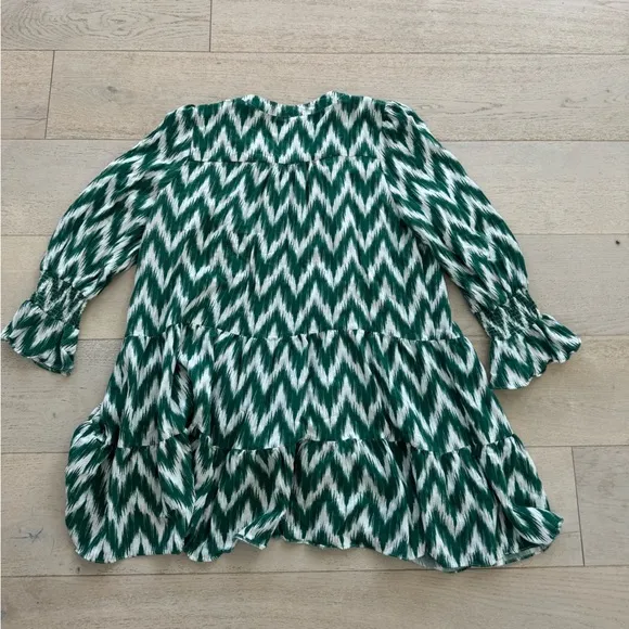 Tuckernuck Pommander Place Ikat Kenzo Long Sleeve V-Neck Mini Dress XXL