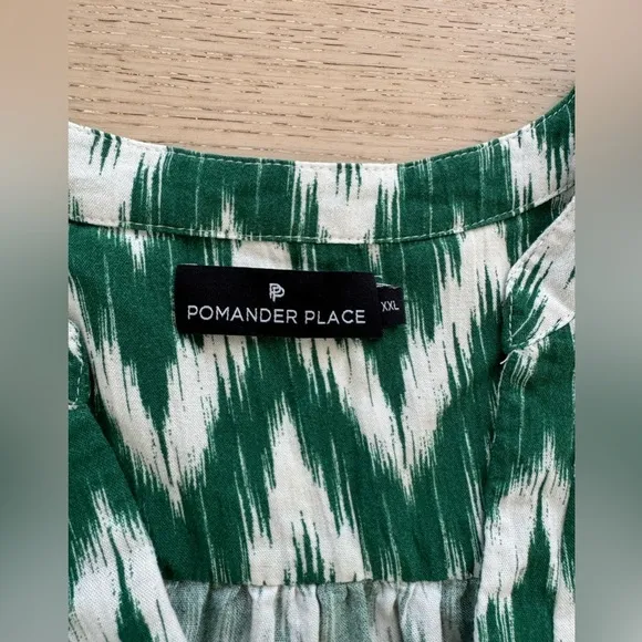 Tuckernuck Pommander Place Ikat Kenzo Long Sleeve V-Neck Mini Dress XXL