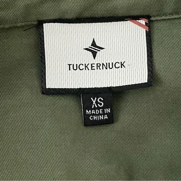 Tuckernuck Stretch Twill Hayes Shirt Dress Jade Green Pockets Collar Minimalist