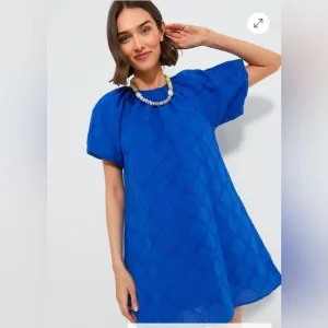 Tuckernuk Hyacinth House Royal Blue Eyelet Dress
