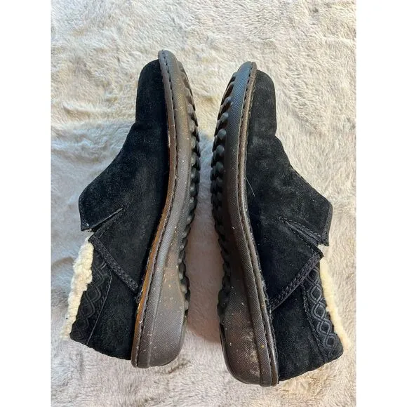 UGG Australia Unisex Black Sheepskin Slip-On Loafers Casual Shoes