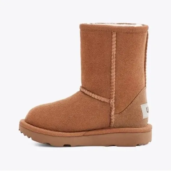 UGG | Classic Weather Short II toddler Boots Chestnut Wool Lined NEW