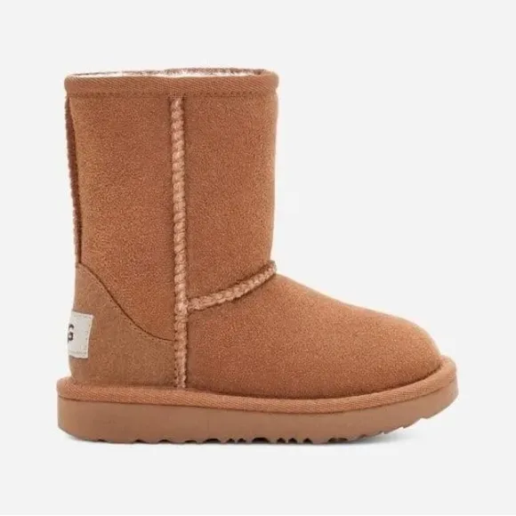 UGG | Classic Weather Short II toddler Boots Chestnut Wool Lined NEW