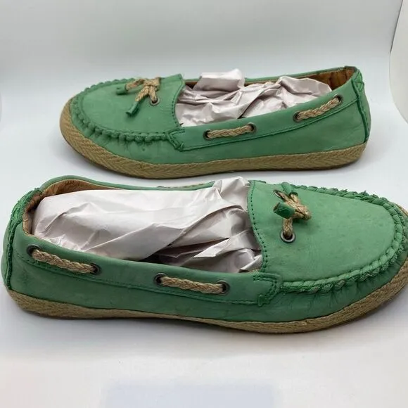 UGG Loafers With Yarn Around Sides &amp; Tie On Top Fur Along Back Of Heel Size 8