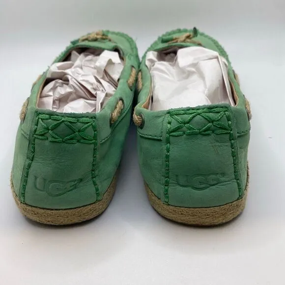 UGG Loafers With Yarn Around Sides &amp; Tie On Top Fur Along Back Of Heel Size 8