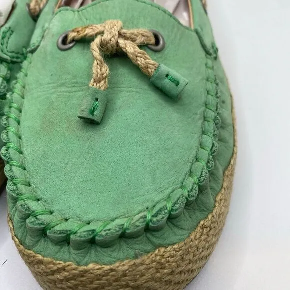 UGG Loafers With Yarn Around Sides &amp; Tie On Top Fur Along Back Of Heel Size 8