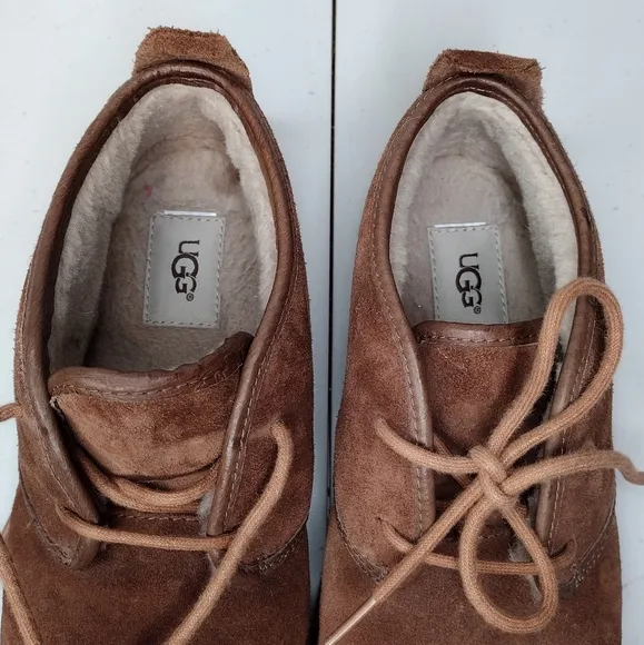 UGG Maksim Men's Brown Suede Minimalist Business Casual Lace Up Chukka Boots Sz7