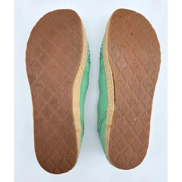 Ugg Marrah Suede Teal Moccasins Women's Size 9