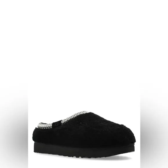UGG | Tasman Maxi Curly Slippers in Black Size 6 NEW