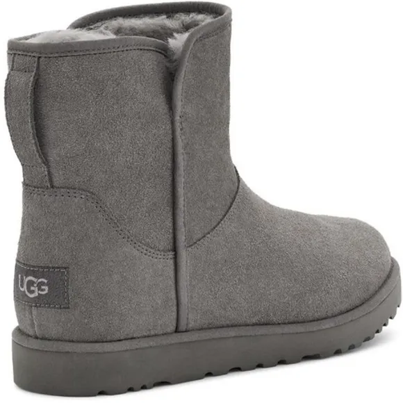 UGG Women's Cory II Genuine shearling Lined Boots in Charcoal Grey Sz 12