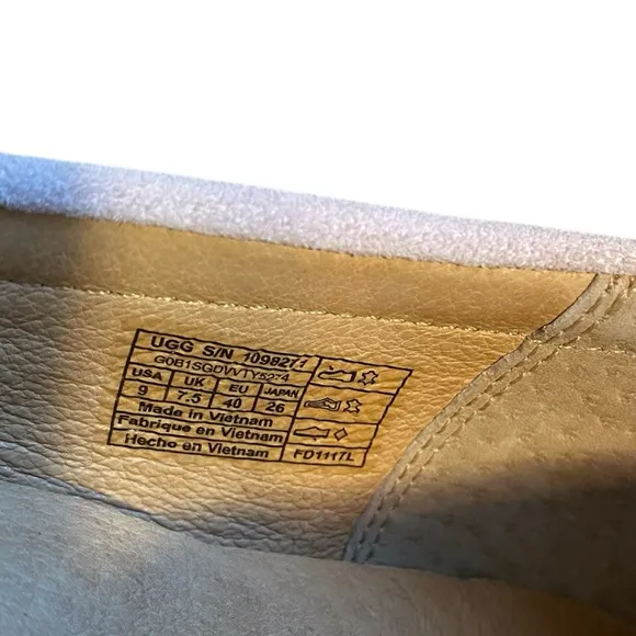 UGG Women's Pink Suede Loafers With Cutouts Size 9
