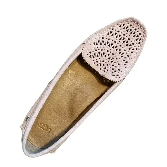 UGG Women's Pink Suede Loafers With Cutouts Size 9