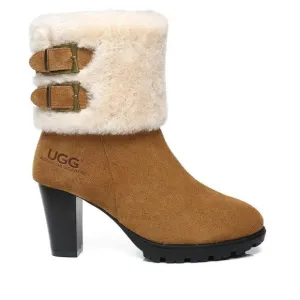 UGG Women's Stiletto II Boots Size 6 In Chestnut