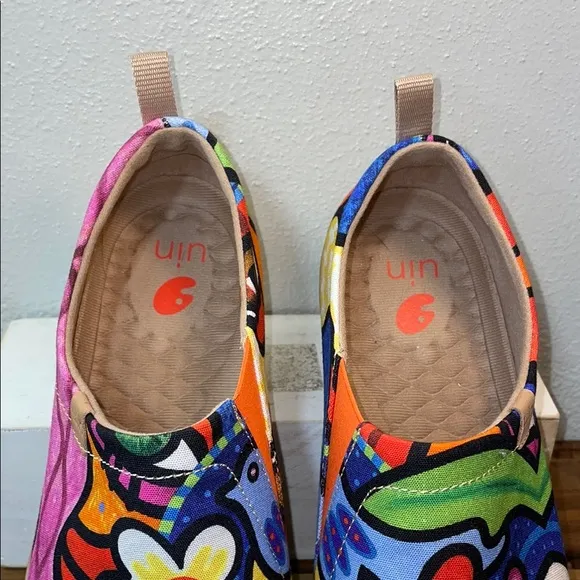 UIN Floral Artistic Art to wear Slip On Fairy Butterfly Shoe Sz 7.5 Garden Bees