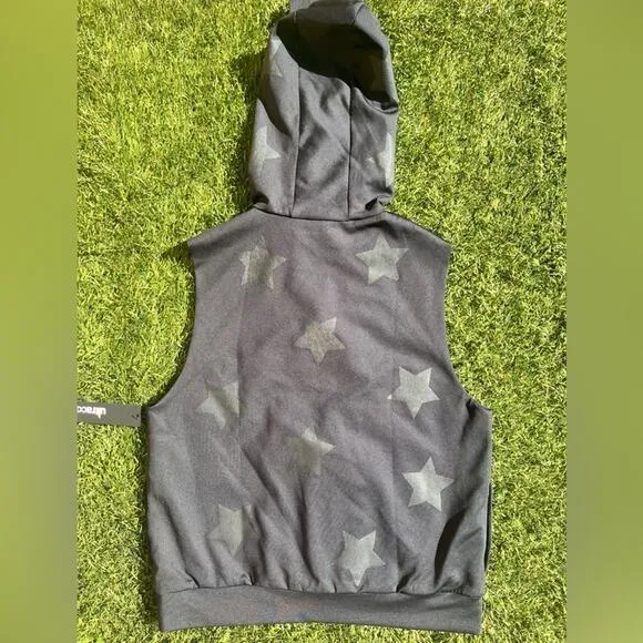 Ultracor Flux Knockout Vest W/ Stars Athleisure Full Zip Muscle Tank Top Hoodie