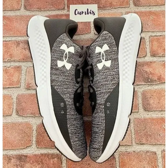 Under Armour UA CHARGED PURSUIT 3 TWIST Men's Size 12 Grey/Black Sneakers