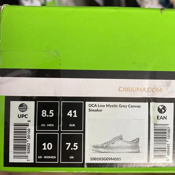 Unisex Cariuma OCA low mystic gray in canvas Men’s 8.5 Women’s 10