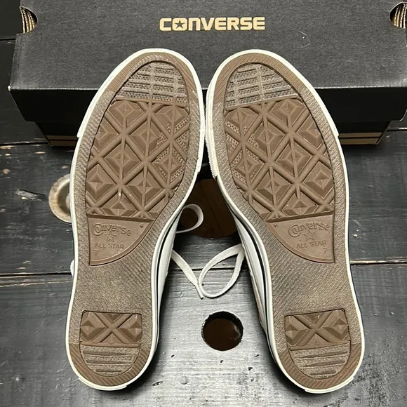 Unisex Converse ALL STAR Ox Egret/White/Black Low-Top Sneakers